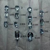 soloni] natural color treasure sea blue treasure naked stone inlaid custom ring pendant necklace