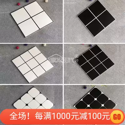 Black and white plaid 300X300 White Black toilet kitchen dressing room balcony tiles non-slip floor tiles