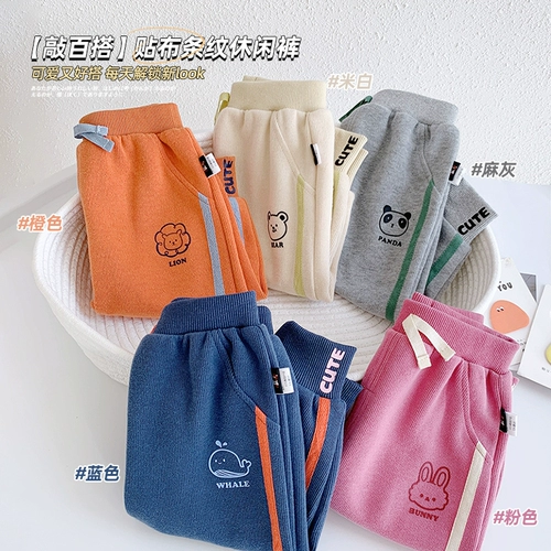 Детские демисезонные штаны для мальчиков, осенние, в западном стиле