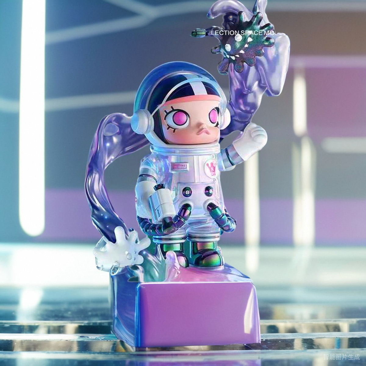 Bubble Mate Met MEGA Collection Series 100% Space Molly Jasmine Second Generation Blind Box Handle Girl Girls
