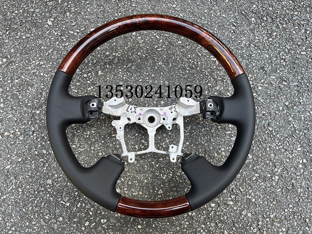 13Th Generation Crown Peach Wood Steering Wheel Assembly Alphard Car Modified Steering Wheel Peach Wood Wilfa Cruiser