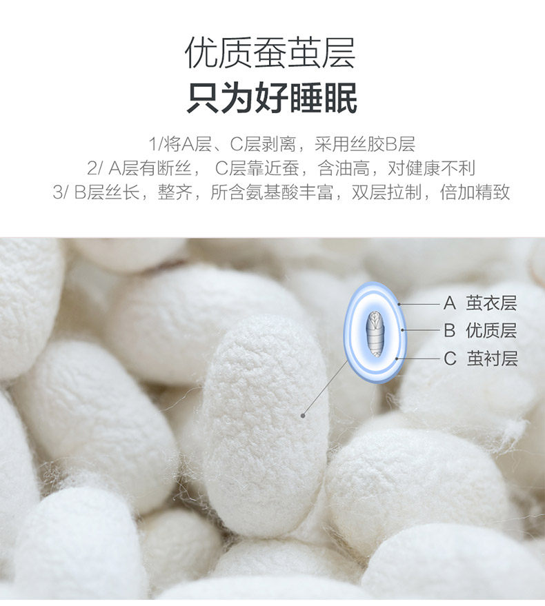 lovo家纺 100%蚕丝 斯享提花二合蚕丝被 图5