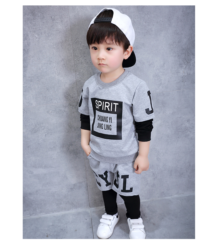 Bé trai mặc 1 bé 2 bé 3 bé Quần áo bé trai 4 bộ đồ 5 mùa thu 6 tuổi thủy triều Hàn Quốc kho báu mùa xuân và mùa thu nam áo bóng đá trẻ em