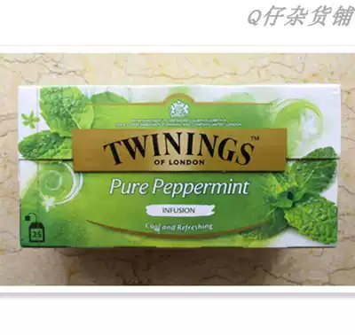 Twinings Tang Ning Mint Tea Spot UK Original Imported Fruit Herbal Tea Bag 25 Pack Tea