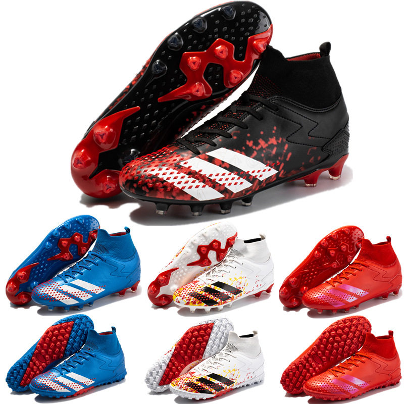 Messi Falcon 20 3 men's and women's high-top socks football training shoes AG artificial turf shoes students and children tf spikes