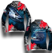 FUNNYFISH fishing long sleeve outdoor ice silk fishing sunscreen clothing fishing clothes men FUNFISH dog teeth