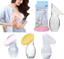 Foreign trade export Silicone breast pump manual breast pump full silicone with lid