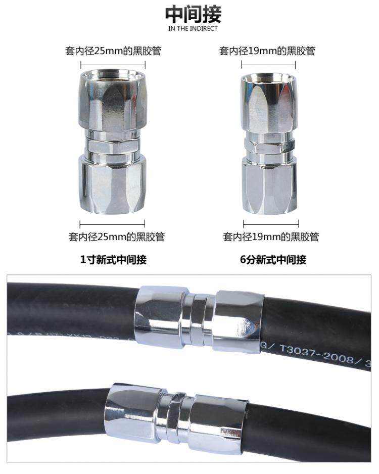 CDI refueling inlet pipe Anti-static double wire outlet pipe Black rubber pipe