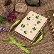 Handmade real flower dried flower photo album diy organ literary retro couple paste 5 inch 6 inch album commemorative book