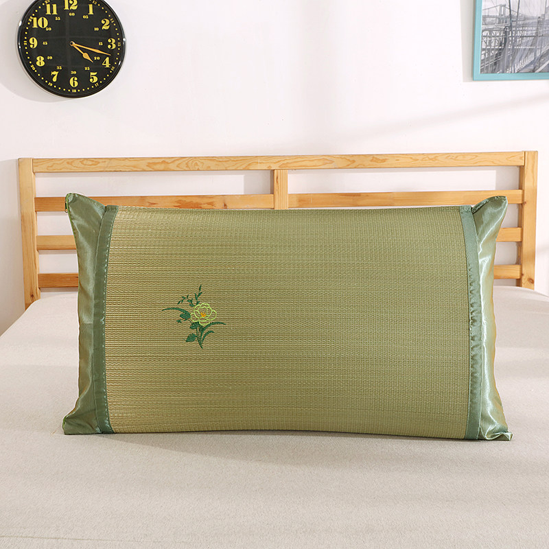 Mat industry rush pillowcase summer thickened pillow mat summer single straw mat ice silk pillowcase a pair of 2