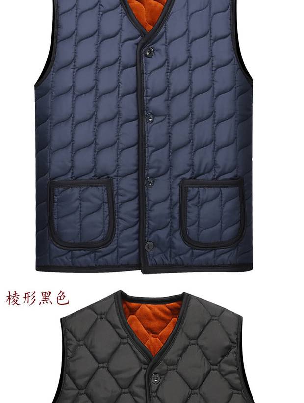 Mùa thu đông quần áo vest nam trung niên cộng với nhung dày size lớn cotton ấm áp vest trung niên vest vest bố khoác vest nam