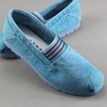 Old Beijing cloth shoes womens flat single shoes Joker comfortable denim canvas shoes fashion low-top womens shoes