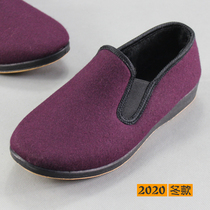 Old Beijing cloth shoes women winter plus velvet thick warm cotton shoes mother shoes middle-aged cloth shoes non-slip walking shoes