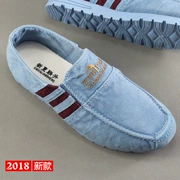 Giày Bắc Kinh cũ 2018 mẫu giày nam đơn giày denim vải thông thường có thể mang thoải mái chân thấp để giúp giày nam