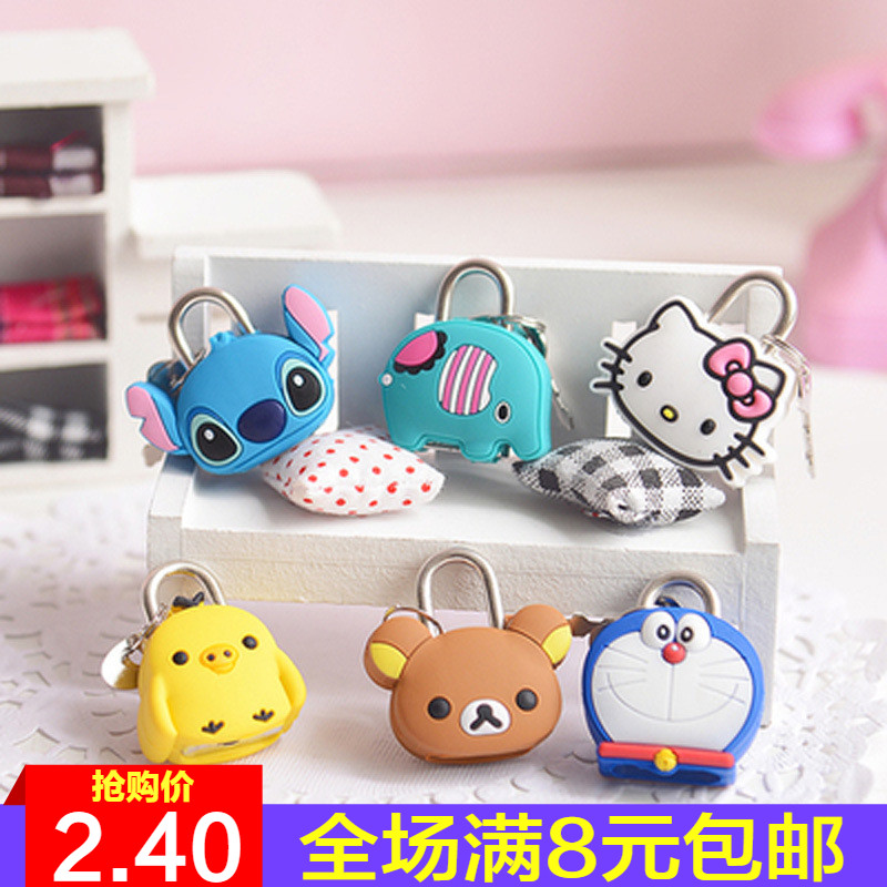 Padlock small key lock dormitory cabinet door lock waterproof and rust-proof student household cabinet drawer lock luggage cute lock