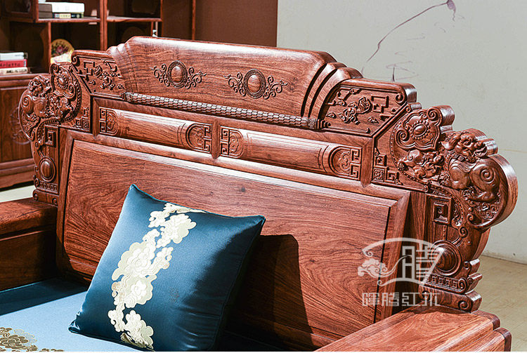 Махогани диван 晖腾刺猬紫檀红木沙发客厅中式家具全实木花梨木明清古典国标红木