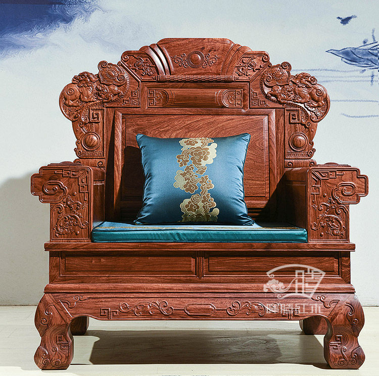 Махогани диван 晖腾刺猬紫檀红木沙发客厅中式家具全实木花梨木明清古典国标红木