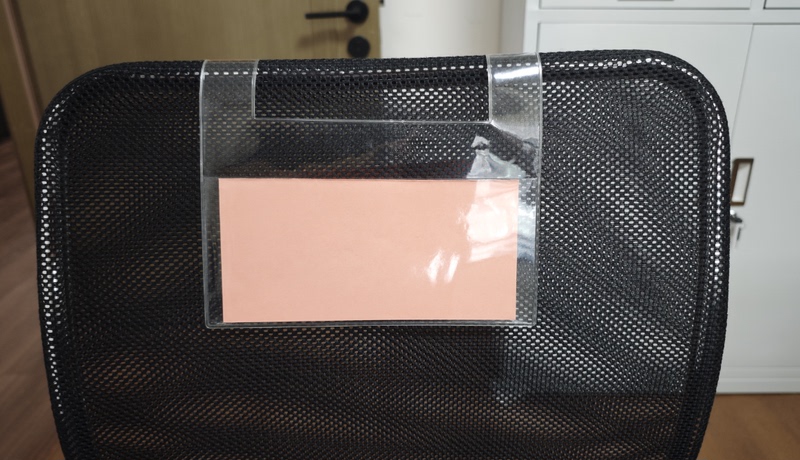 Name Tag Soft Plastic Cover Conference Chair Seat Nameplate Display Card Transparent Pvc Film Judge Leader Seat Card Holder