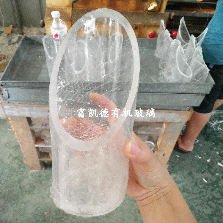 Custom-made acrylic tube chamfered organic glass tube mitre cut punching polished high transparent decoration-Taobao
