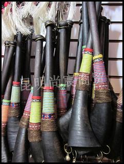 Instrumento musical decorativo de cuerno natural de yunnan