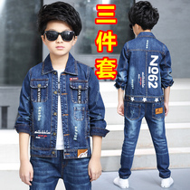 Boys autumn clothing Cowboy suit 2021 new spring fall Childrens casual handsome boy Two sets for boy boy