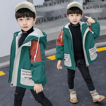 Boy coat autumn winter clothing 2020 new foreign air children baby gush outerwear CUHK Tong Han version Wind coat thickened