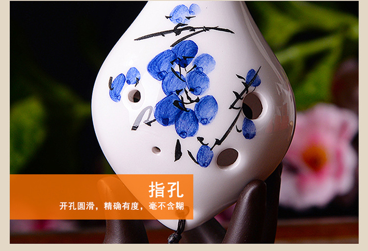 Ocarina 6 lỗ Chuyên nghiệp AC Alto sáu lỗ C giai điệu vẽ tay Ocarina học sinh mới bắt đầu Taodi đuổi theo Tao Di - Nhạc cụ dân tộc mua đàn tỳ bà