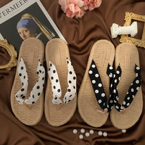 Ultra Fairy Bourgis Holiday Wind Herringbone Tug-Clips Feet Sandals Women Summer Wear Non-slip Flat-bottomed Beach Shoes Seaside Swimming