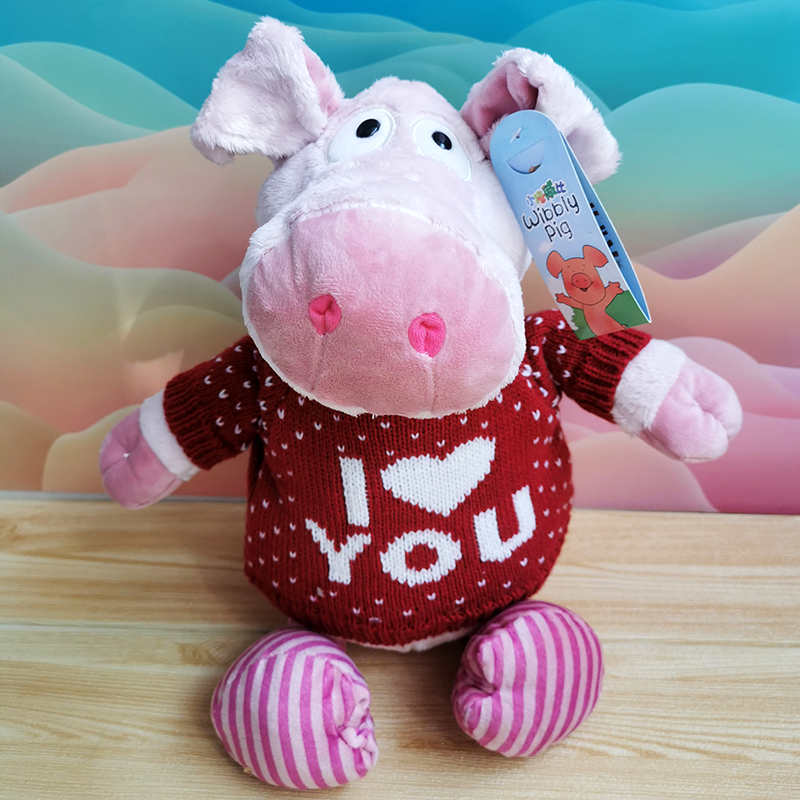 ins cute internet red piggy plush toy red sweater red sweater love vibe compared to pig paparazzi