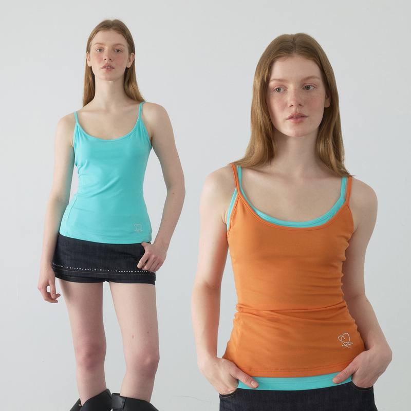 Yawhat Solid Color Reversible Strappy Rhinestone Camisole for Women, Slim Fit Inner Wear to Cover Side Breasts