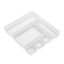 Simple plastic drawer storage box Kitchen refrigerator partition debris grid finishing box Desktop matte storage box