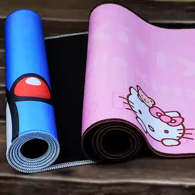 Tan Xin super large mouse pad lock edge cute cartoon office computer game animation keyboard desktop plastic pad edging