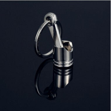 Creative Gift Car Modified Engine Piston Model Metal Keychain Advertising Waist-Hanging Key Ring Pendant