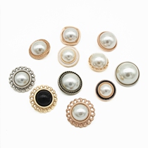 Metal button suit coat coat sweater decoration buckle small fragrant wind pearl button retro English button
