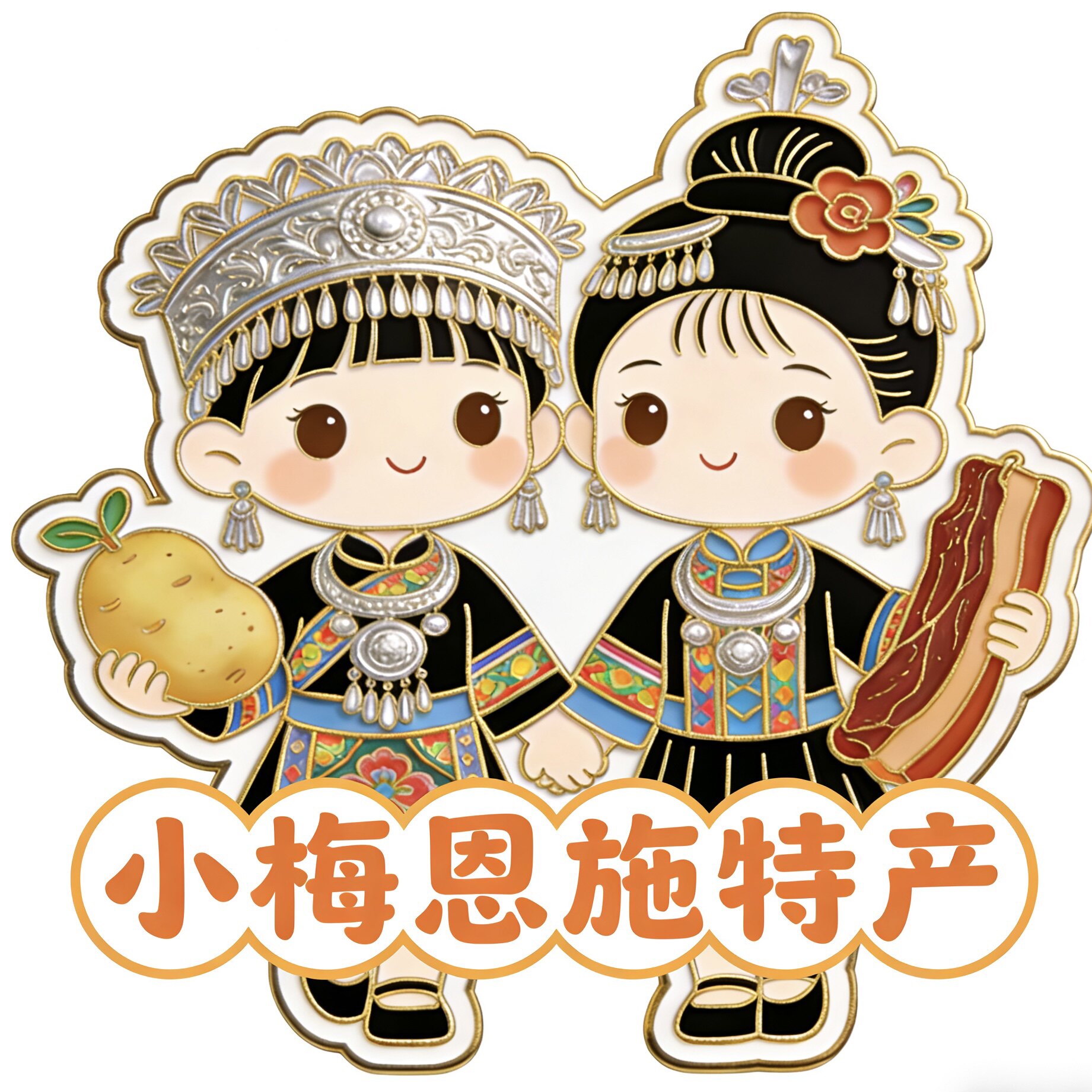 恩施小梅特产店的LOGO