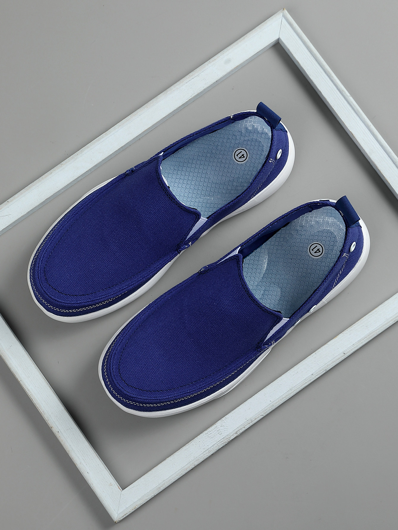 Men's Breathable Lightweight Canvas Slip-on Walking Shoes_voghion.com