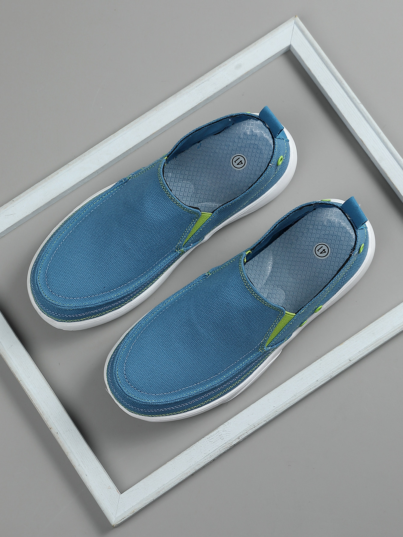 Men's Breathable Lightweight Canvas Slip-on Walking Shoes_voghion.com