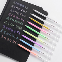 Photo album DIY cowhide black cardboard special gouache color pen high light fluorescence extremely fine 0 7mm hand account pen gold and silver white