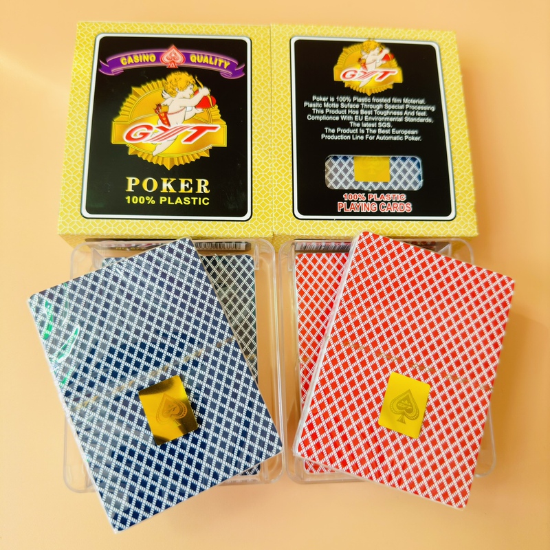 Gyt677 Special Plastic Playing Cards for Poker 8-A, 12 Boxes of 24 Decks Each, Double-Sided Frosted Pvc Waterproof Wide Version