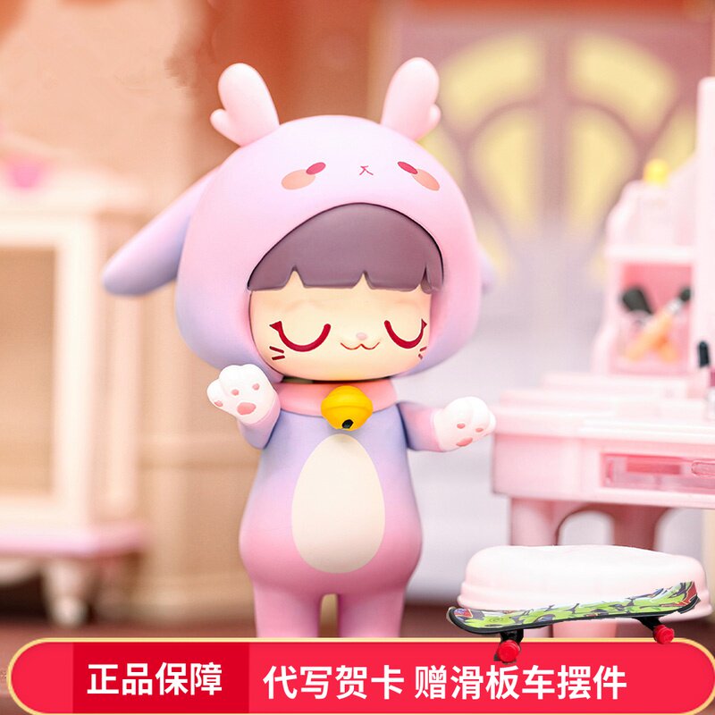 KimmyMiki Animal Series Seafloor Blind Box Cute Cat Lady Model Paparazzi Wave Play Model Toys