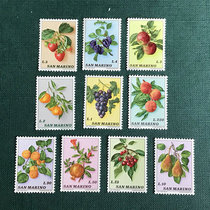 San Marino 1973 Fruits Fruits Strawberry Pomegranate Apple Grape Stamps 10 brand new original glue