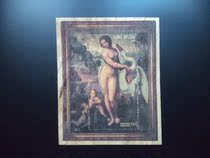 Guinea Bissau 2019 Italian Leonardo da Vinci painting Leda and Swan wood M stamps brand new