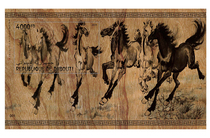 Djibouti 2019 China Xu Beihong Name Eight Jun Tun Wooden Stamps M Foreign Stamps On Horse Stamps