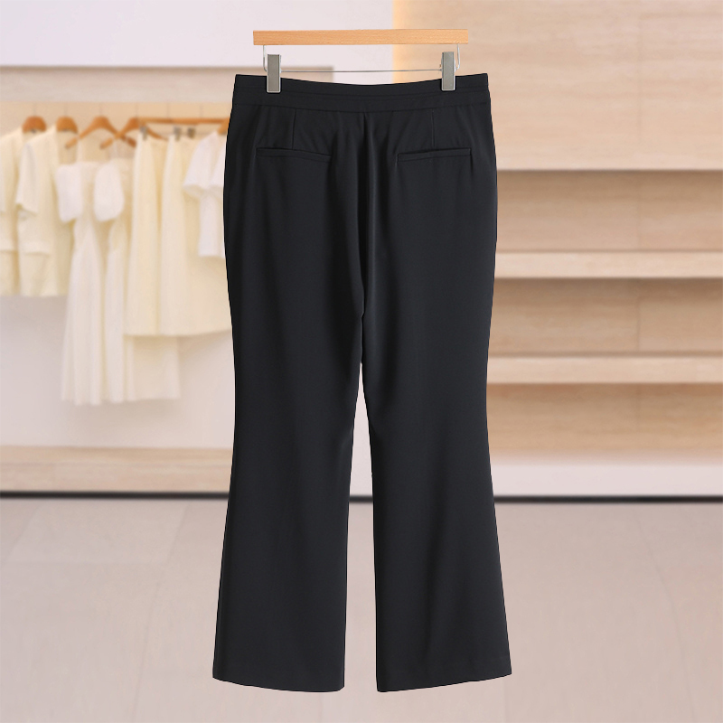 Store Price 1790 【Na】 Slimming Flared Pants Black Versatile Casual Pants 26 Summer Fashion Mall Brand Women's Clothing