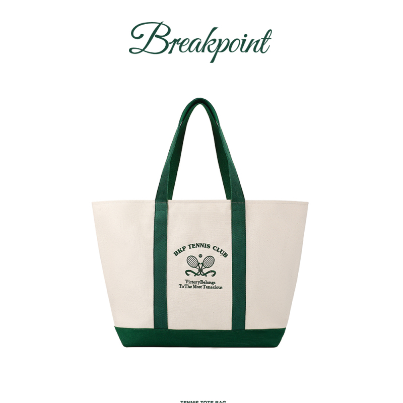 Breakpoint Tennis Retro Tote Bag Color Block Embroidery Vintage Canvas Tennis Sports Casual Tote Bag Breakpoint Tennis Retro Tote Bag Color Block Embroidery Vintage Canvas Tennis Sports Casual Tote Bag