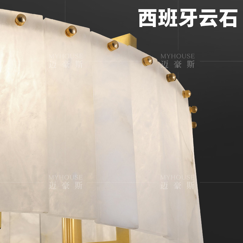 进口云石轻奢客厅吊灯，全铜餐厅卧室配套，后现代样板房简约大气灯具，你家装修怎能少了它？-客厅吊灯-淘宝好物网
