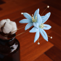 Yanxi guide ancient style imitation velvet headdress hairclip shape photo studio Ming-made step shake hair hairpin Hanfu hair accessories hairpin