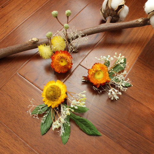 2018 bride Sen dry hair and sea resort headheads decorated daisy meat wedding dress toast dress