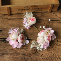  Bride simulation flower forest female headdress Hanfu ancient style handmade hairpin wedding headdress silk flower seaside holiday hair accessories