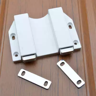 Magnetic suction white door touch automatic spring cabinet suction wardrobe invisible spring touch beads double door square magnetic suction wooden door cabinet suction